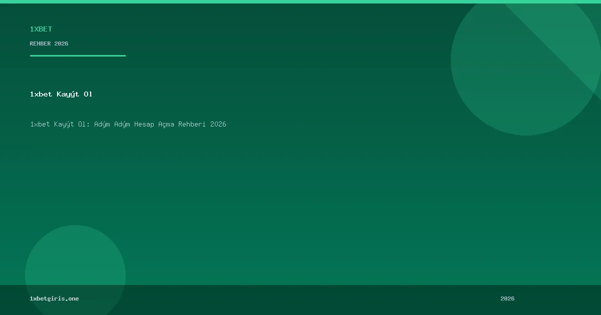 1xbet kayit